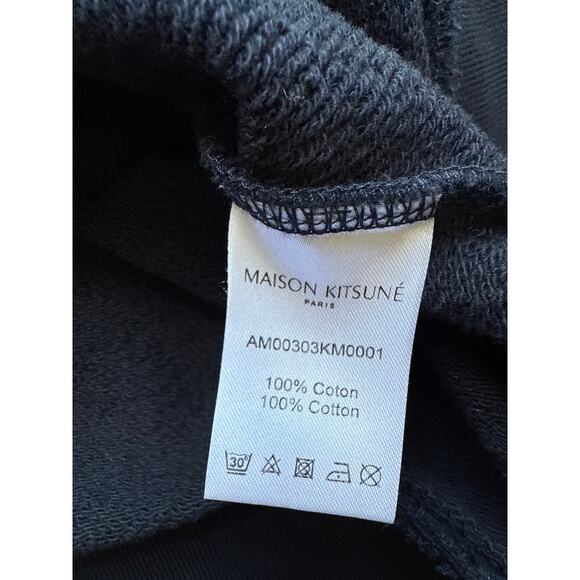 Maison Kitsune Fox Head Patch Classic Navy Sweatshirt Size Large - Picture 4 of 6